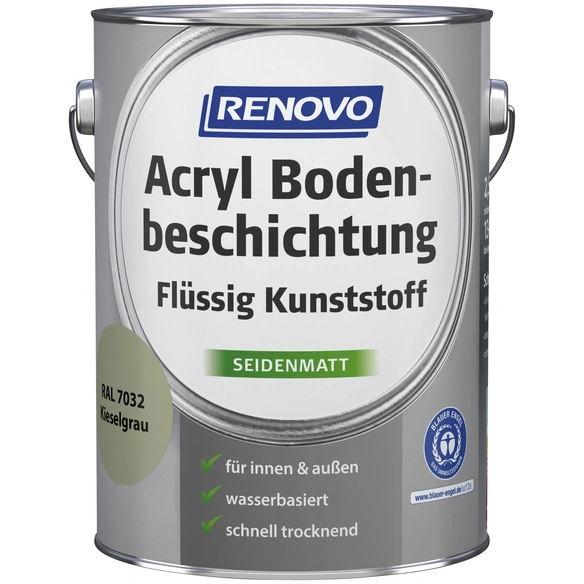 Bodenbeschichtung/Flüssigkunststoff seidenmatt, kieselgrau RAL 7032