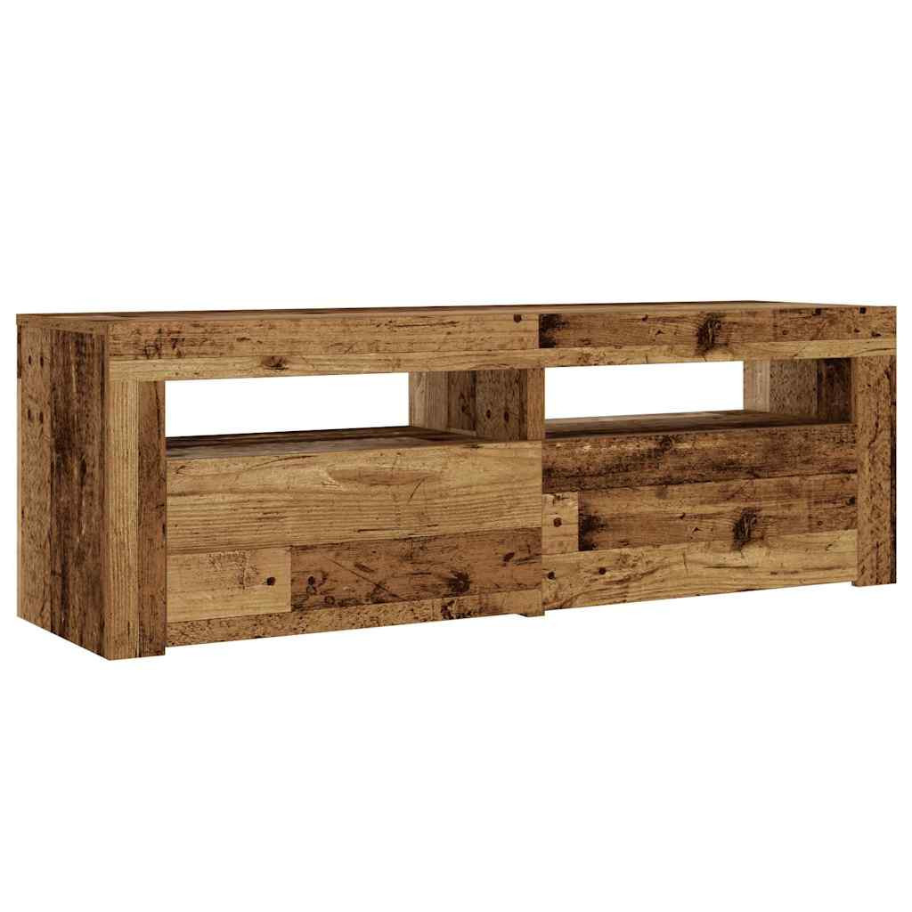 2x Szafka Nocna Stolik Komoda Szara z LED Do Sypialni 60x35x40 cm