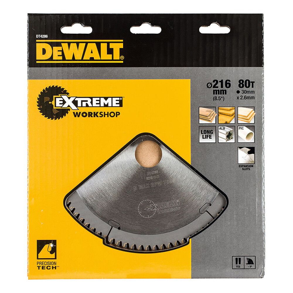 SAGBLAD DEWALT EXTREME DT4286-QZ 216X30MM 80T