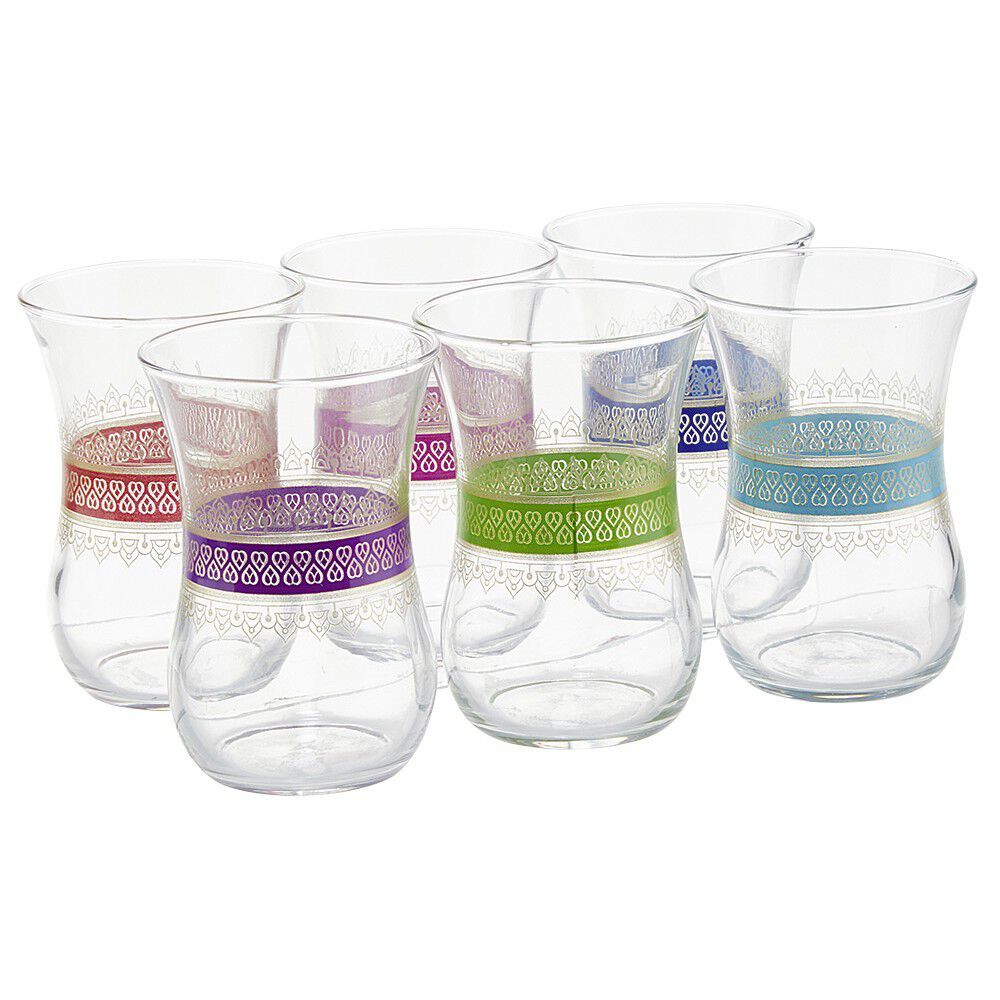 Verre à thé x6 verre motif oriental Touareg 11.5cl