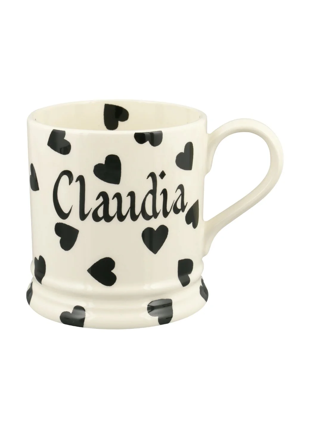 Personalised Black Hearts Large Mug
