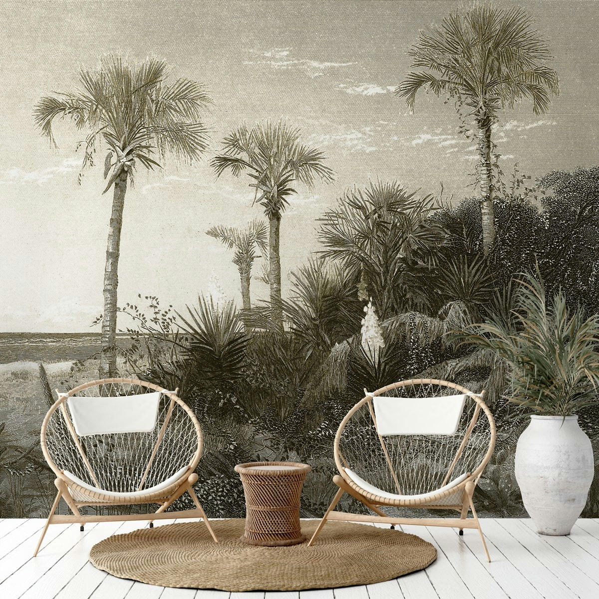 CALADESI BAY SÃ‰PIA - Papier peint panoramique en Papier Ivoire  432x265