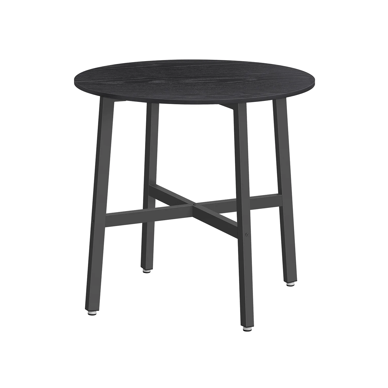 Table à manger marron rustique et noir