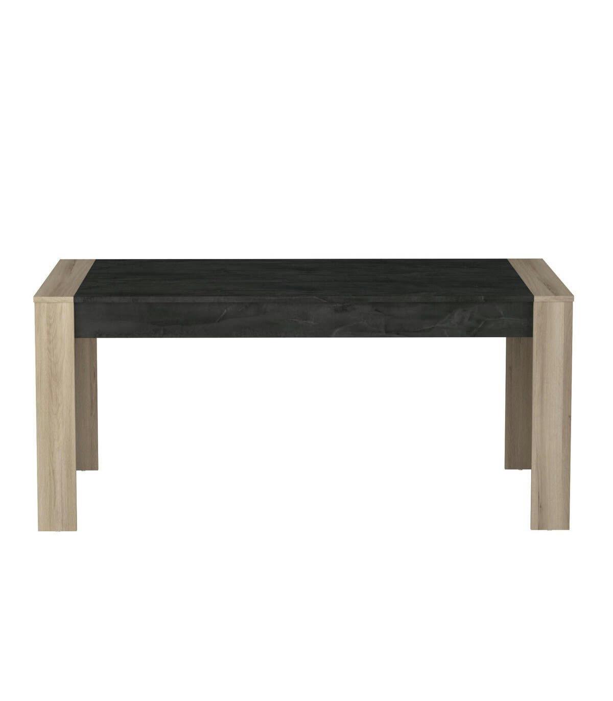 SHEFFIELD - Table à Manger 6 Personnes L170 x 90 cm - Décor chêne et ardoise