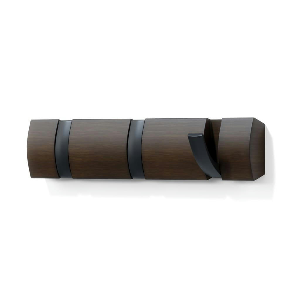 FLIP - Porte manteaux flip 3 hook bois marron