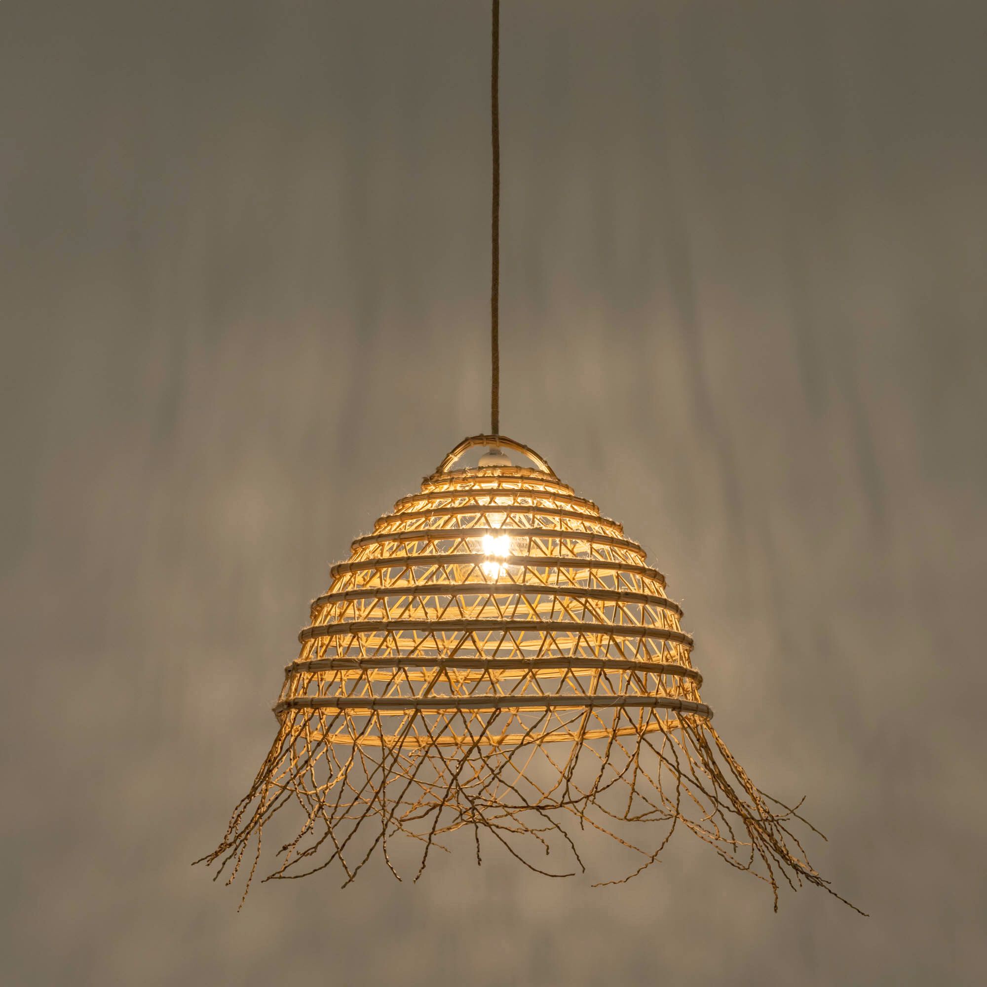 MIDIA - Suspension non électrifiée en fibres de palmier D50cm - naturel