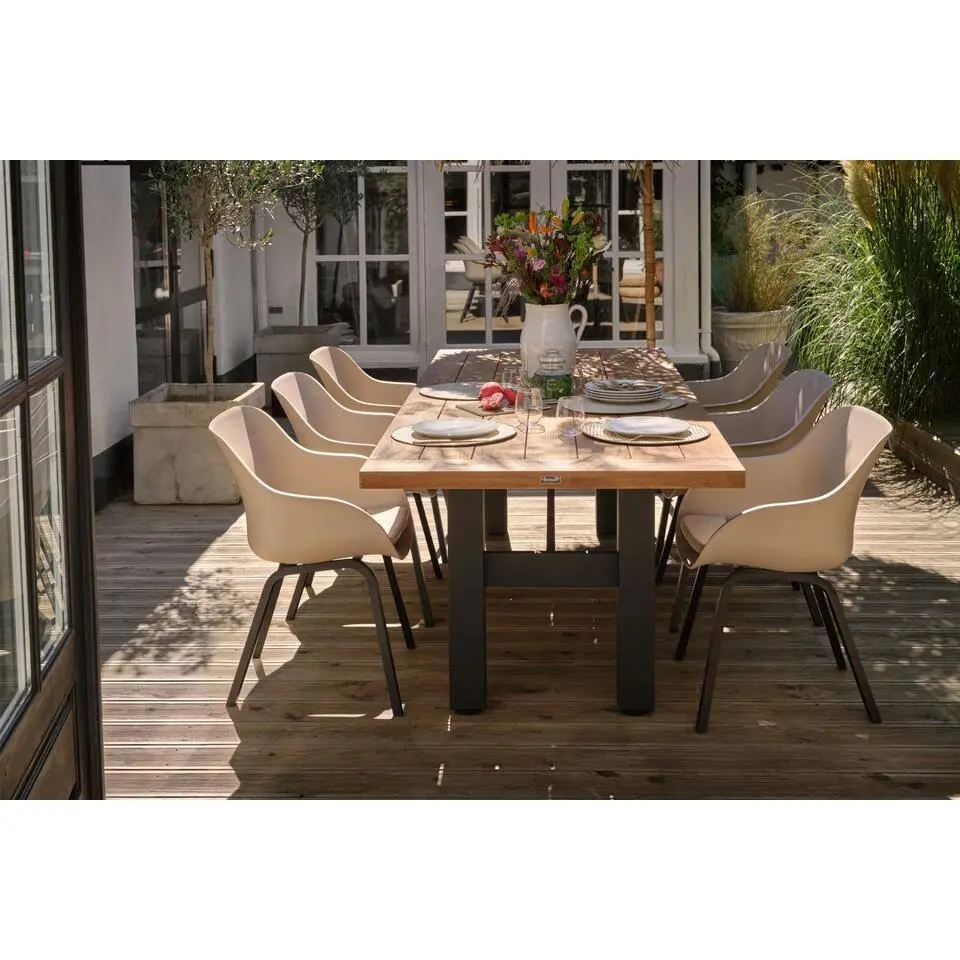 Hartman Le Soleil Element dining armstoel - Soft Taupe/Black - 2 st.
