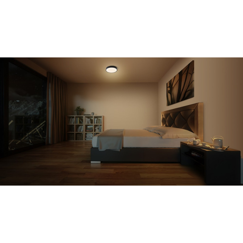 Plafonnier LED Moia noir 2700 lm 24 W LEDVANCE