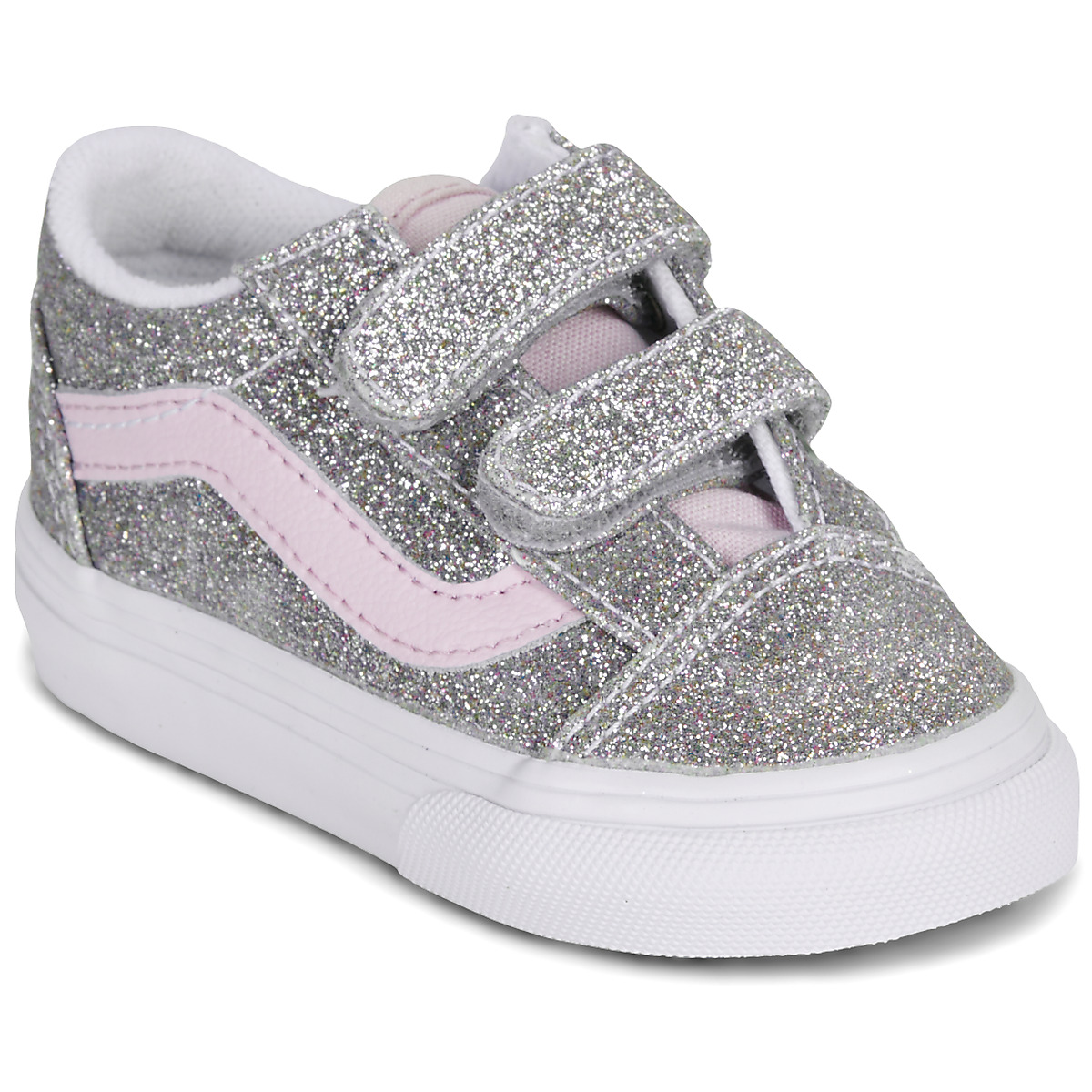 Vans - Old Skool V - Silver / Pink