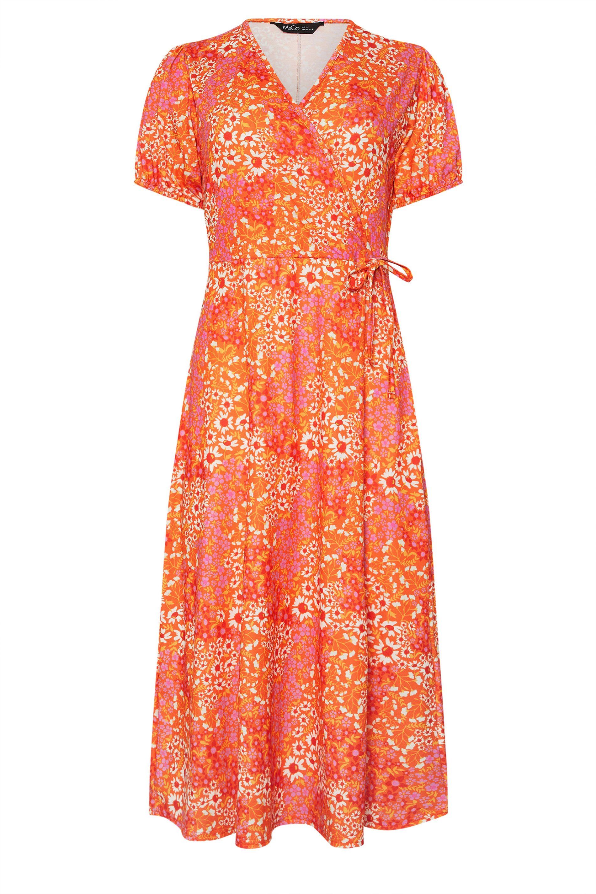 M&Co Ditsy Floral Wrap Dress