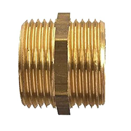 Mamelon double mâle 40/49 laiton - GARIS- D04007B