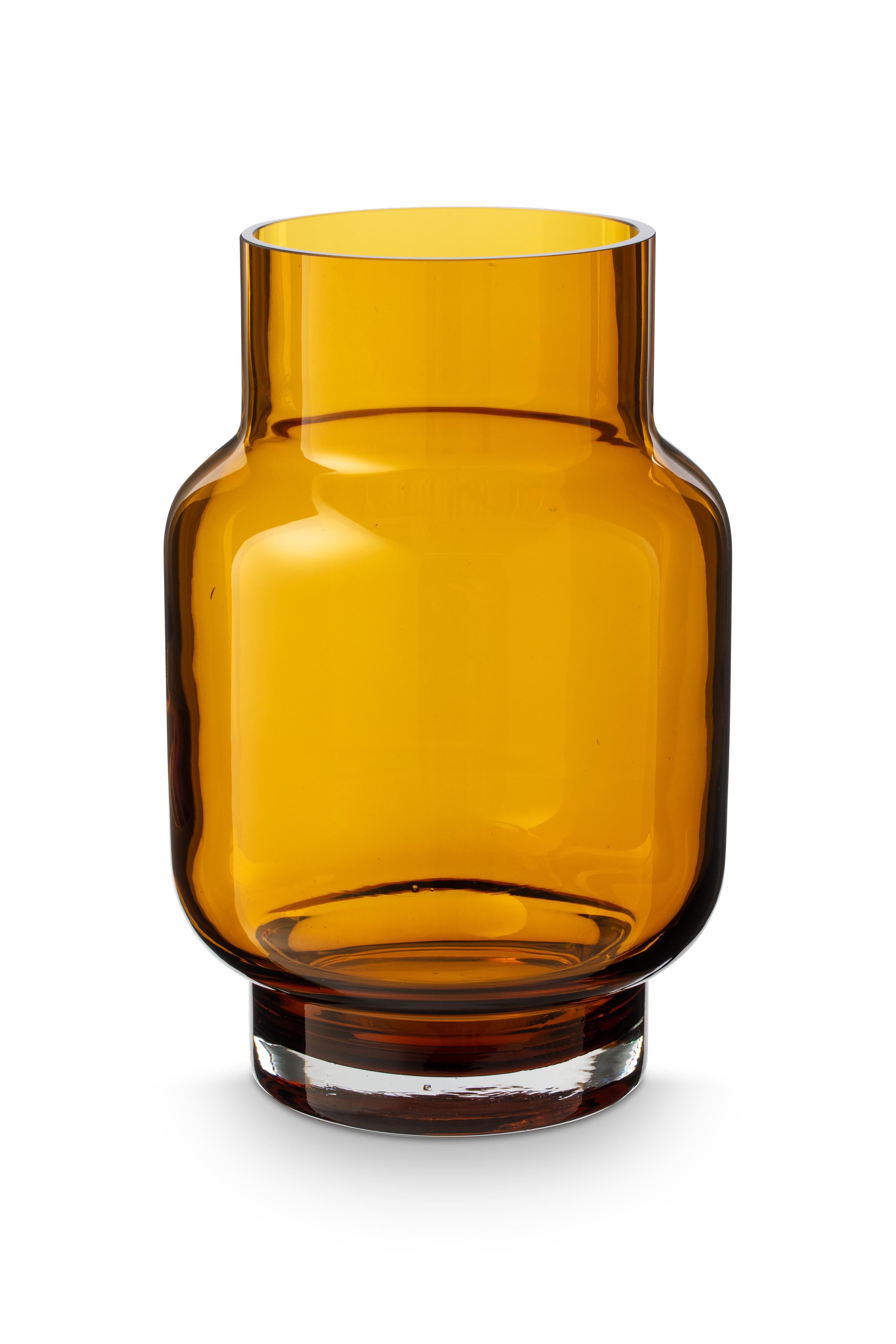 vtwonen Vaas - Glas - Bruin - 21x32cm