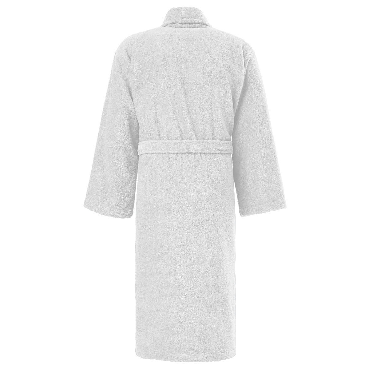 ORGANIKA - Peignoir col châle en coton bio Blanc L