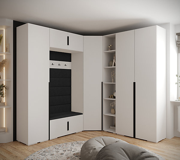 Garde-robe Inova 1 porte battante 236,7/232/47 4 Portes (blanc)