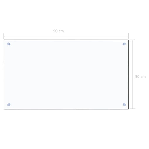 NNEVL Kitchen Backsplash Transparent 90x50 cm Tempered Glass