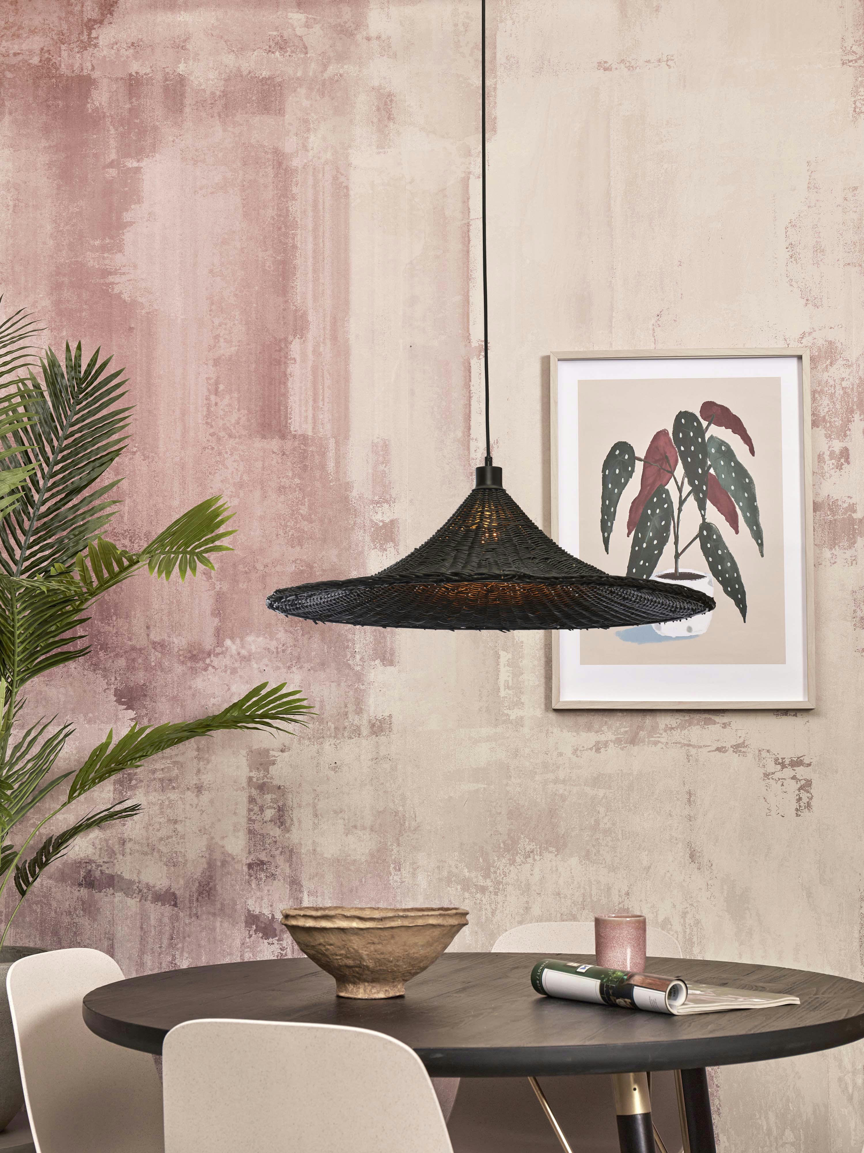 BORABORA - Suspension bambou  noir, h. 20cm