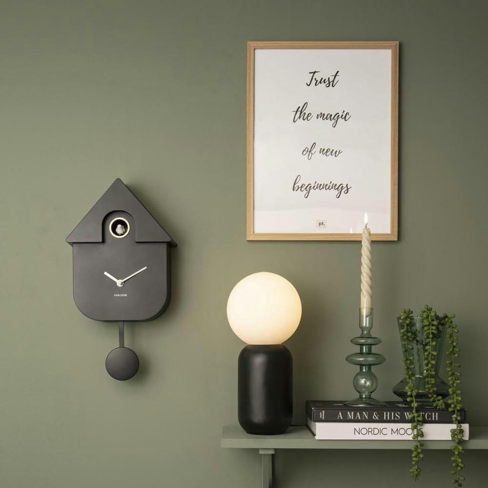 COUCOU - Horloge coucou moderne plastique noir