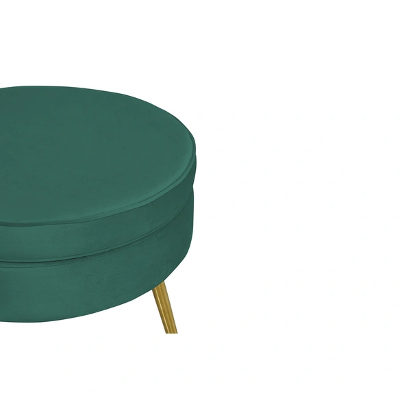Hocker, Höhe: 41 cm, grün/goldfarben