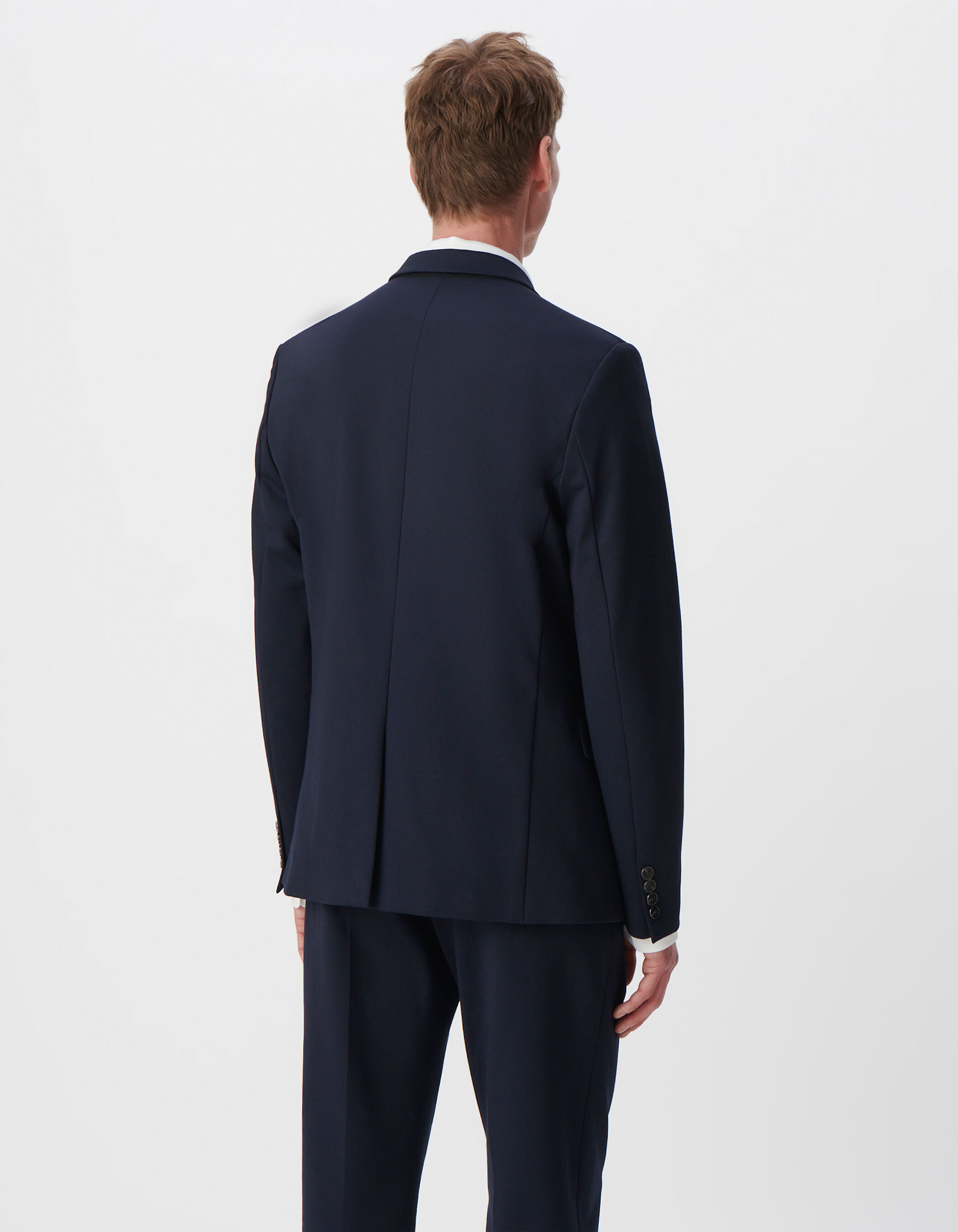 Veste de costume SLIM marine maille Milano Homme