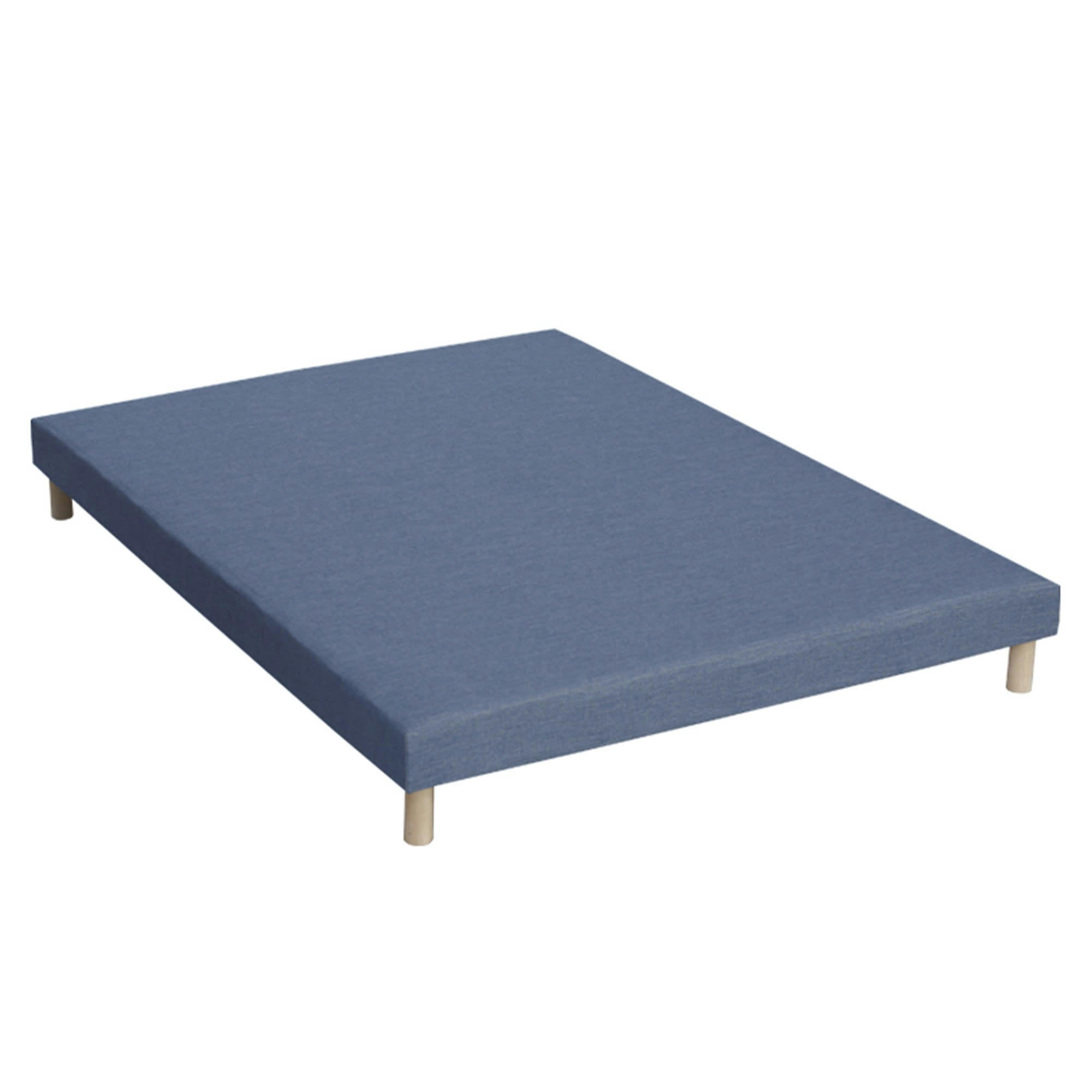 SOMMIER TAPISSIER - Sommier tapissier bleu denim 140x190