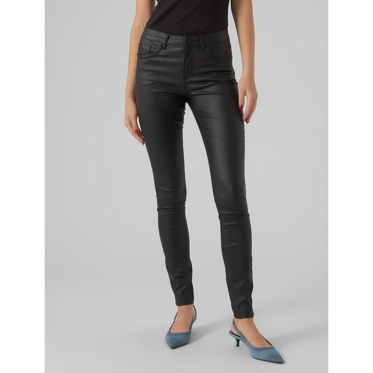 Pantalon skinny enduit