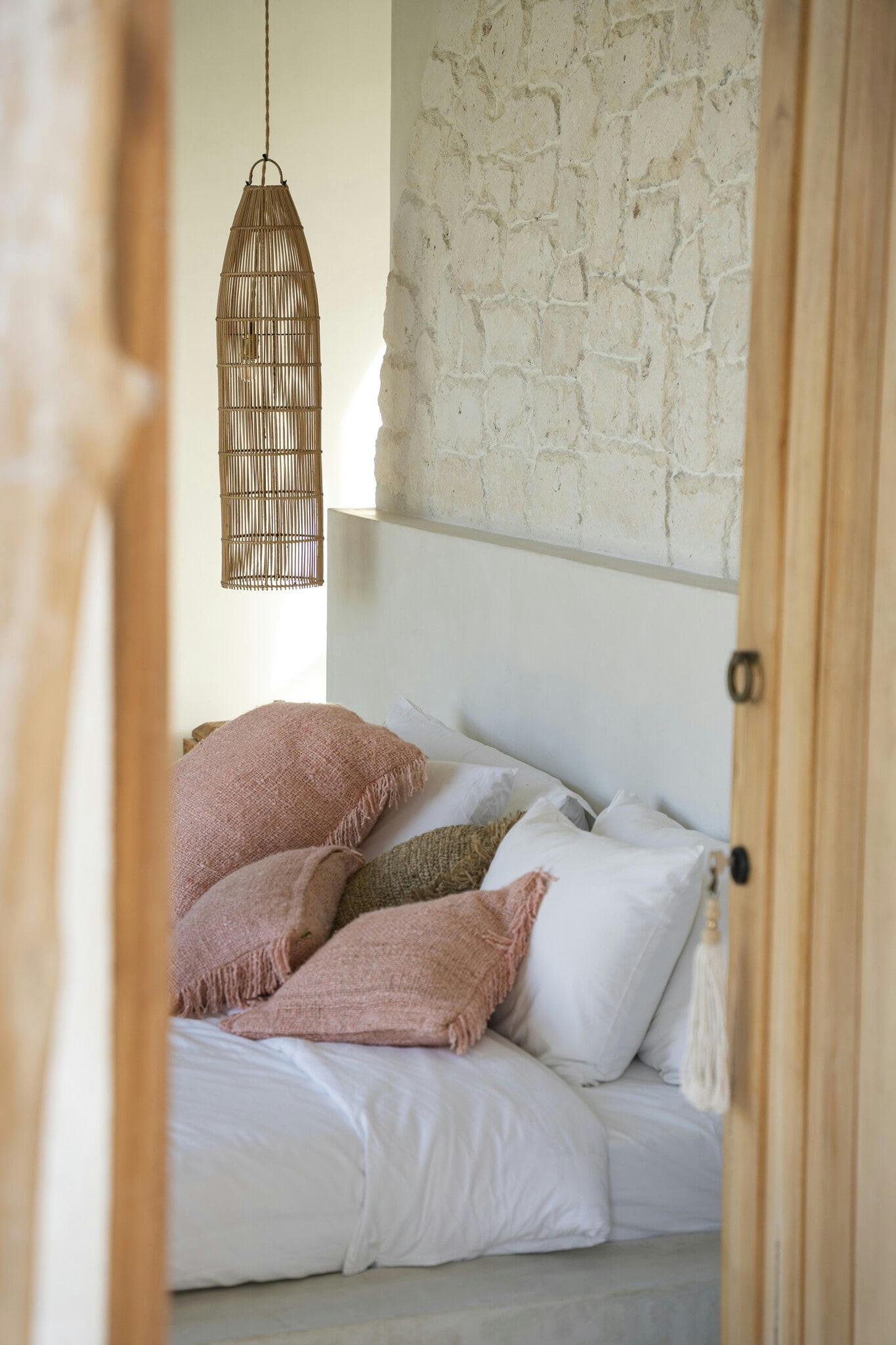 INNER CUSHION - Coussin en coton rose 40x40