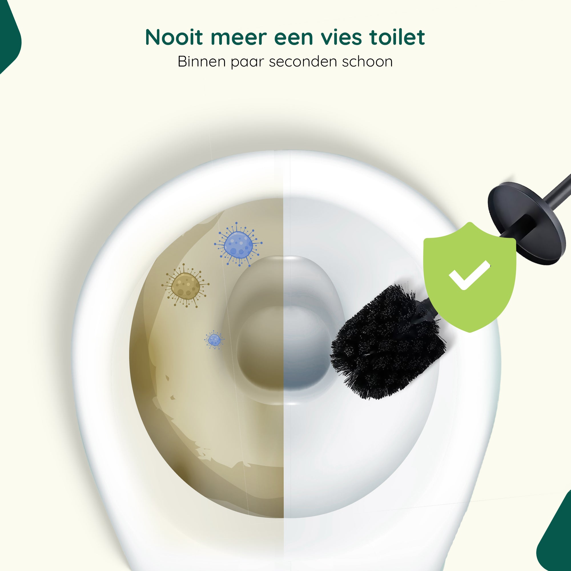XIVADA Toiletborstelhouder Jara - Vrijstaand - Rvs - Zwart