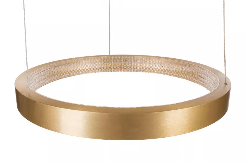 Lampa Wisząca Okrągła TARS Żyrandol Ring Gold LED 40 cm