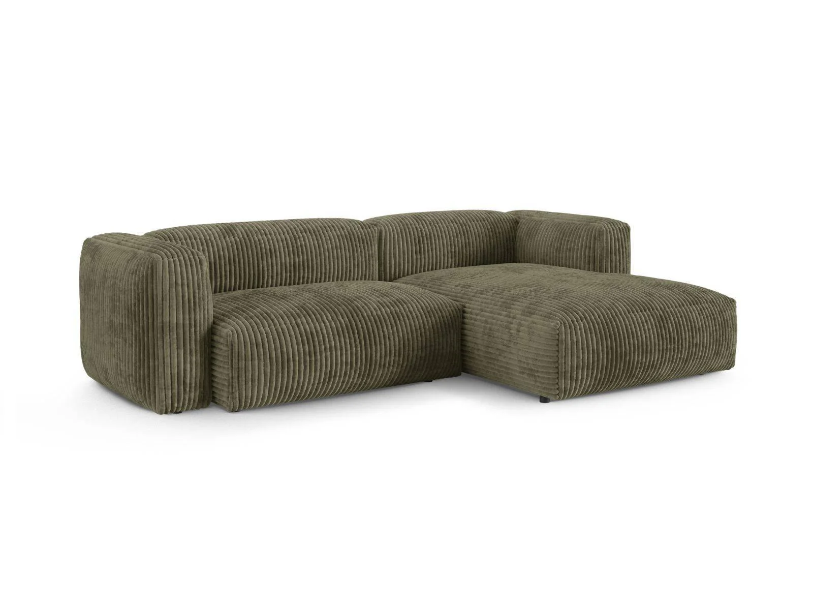 Modulaire hoekbank Martina rechts ribstof