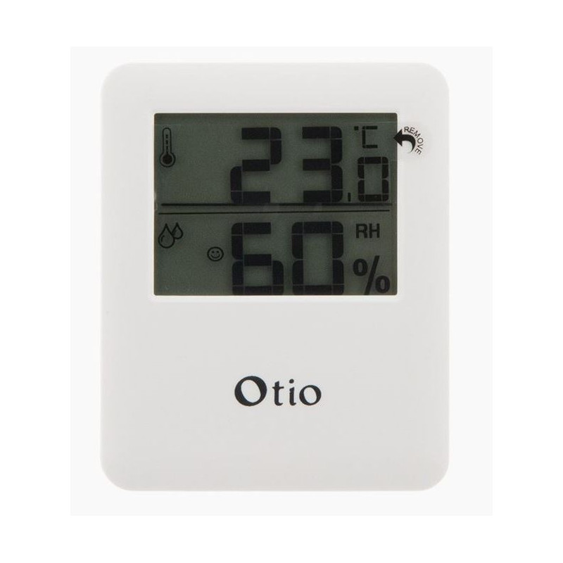 Thermomètre hygromètre magnétique blanc OTIO