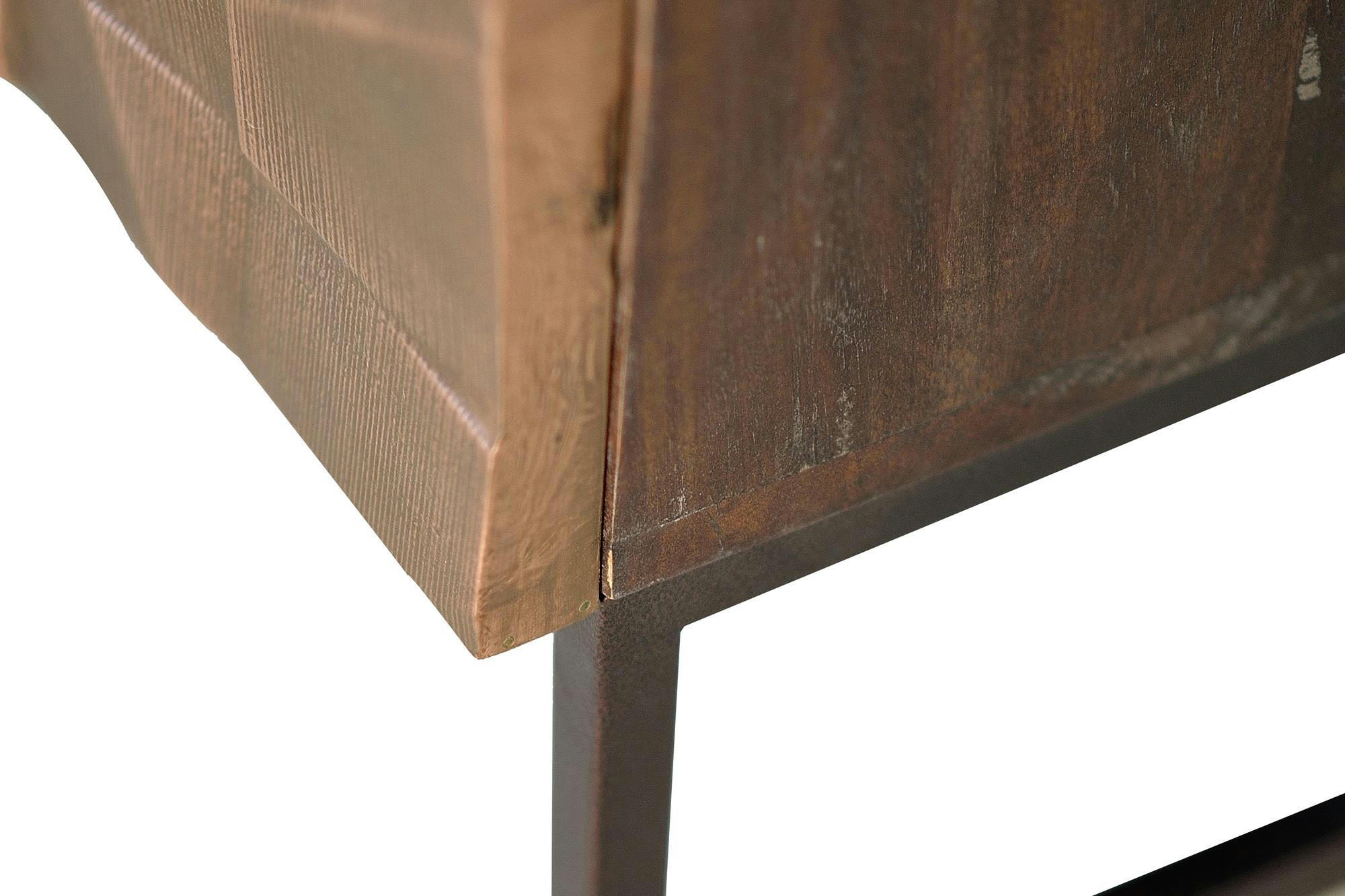 COBRE - Meuble TV en manguier et bronze marron foncé