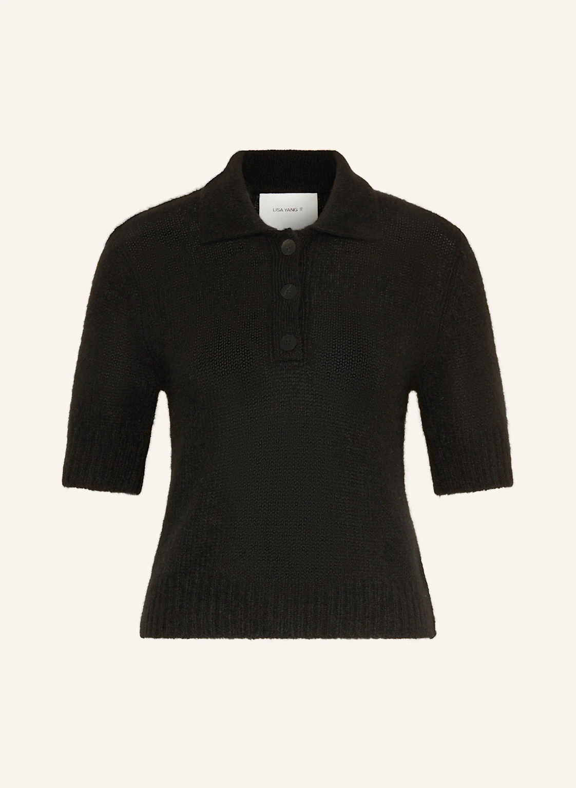 LISA YANG Strick-Poloshirt MASY aus Cashmere