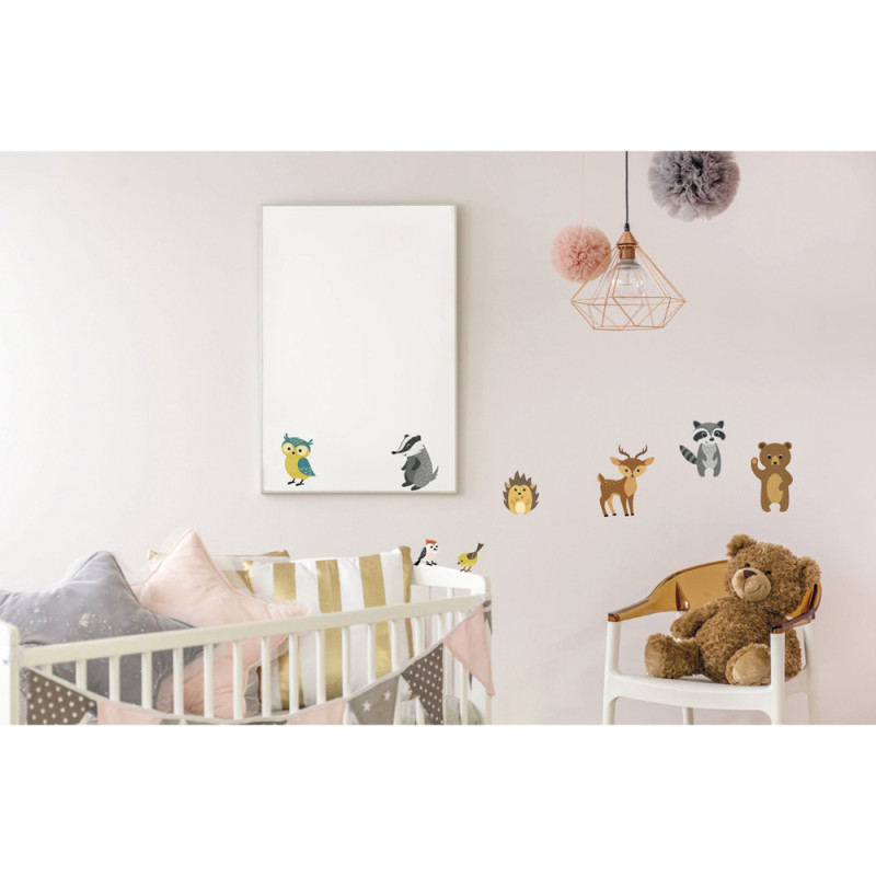 Planche de stickers Mini Animaux des bois