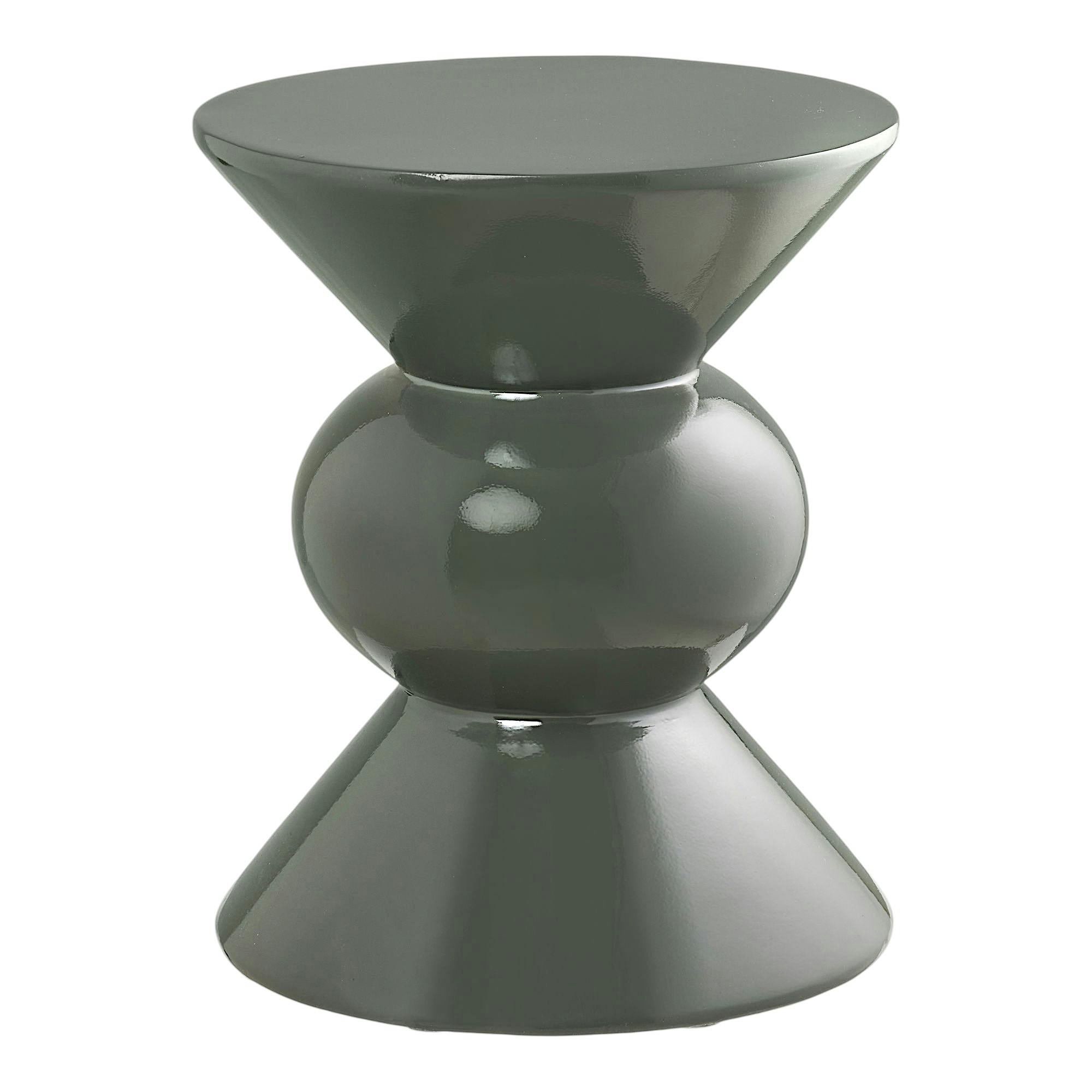 Table d'appoint design 70s totem vert brillant TULUM