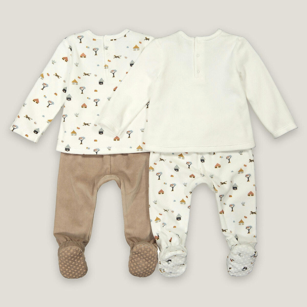 Lot de 2 pyjamas 2 pièces en velours