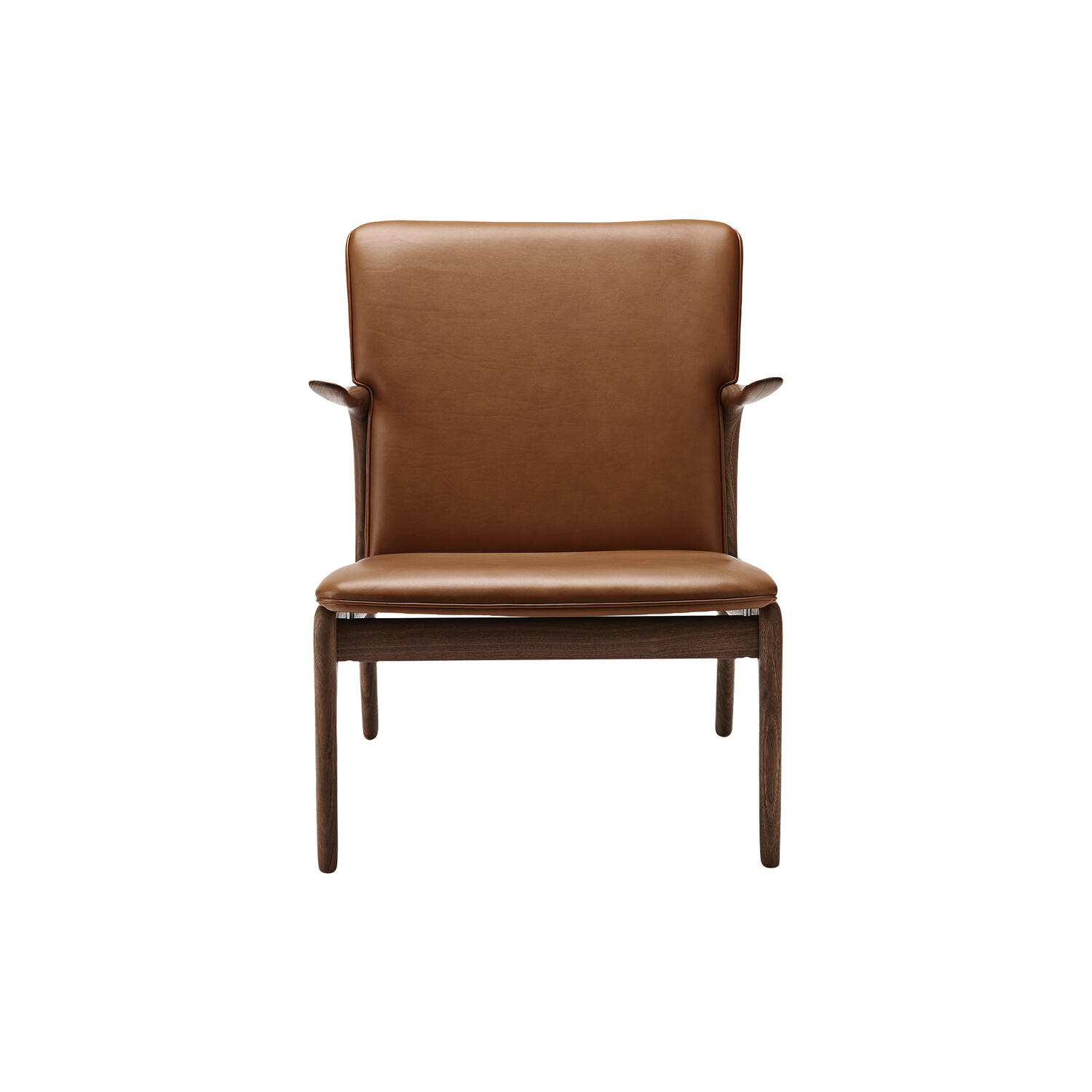 OW124 Beak Chair loungestol, olieret valnød/cognac