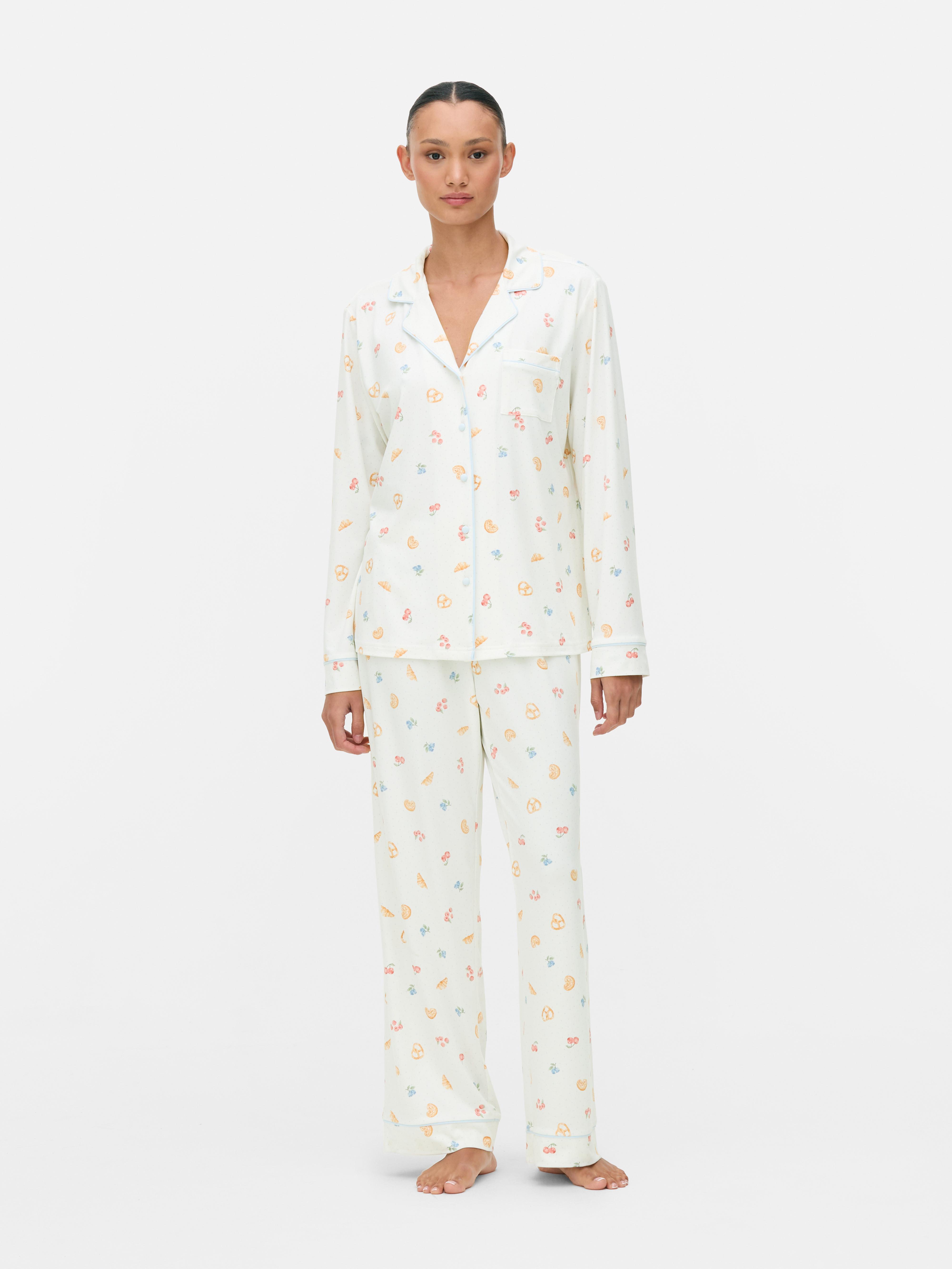 Cozy Printed Boyfriend Pajamas