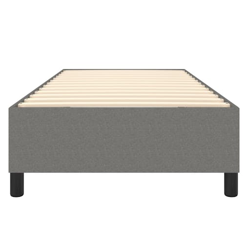NNEVL Box Spring Bed Frame Dark Grey 107x203 cm King Single Fabric