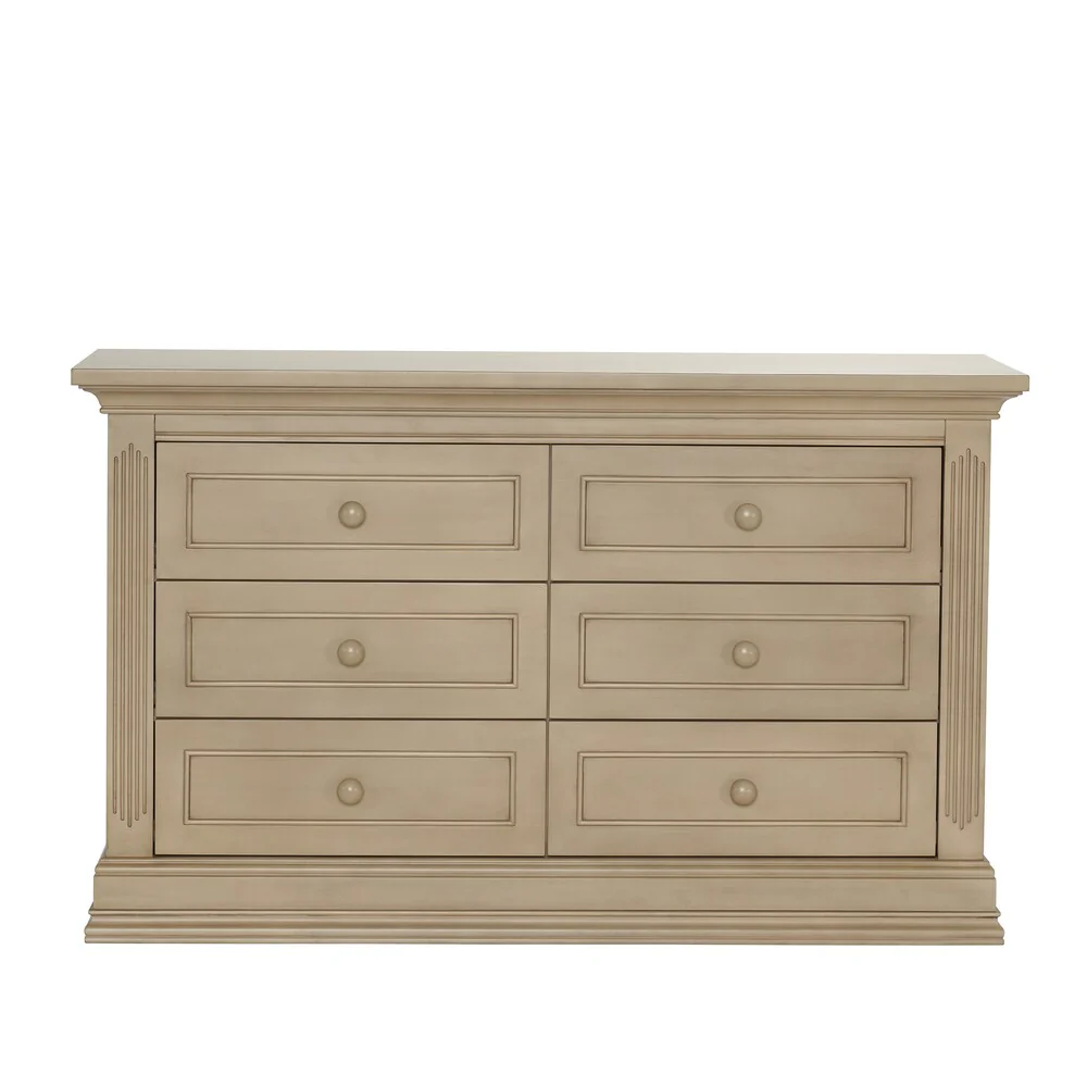 Suite Bebe Dakota 6 Drawer Double Dresser-Driftwood