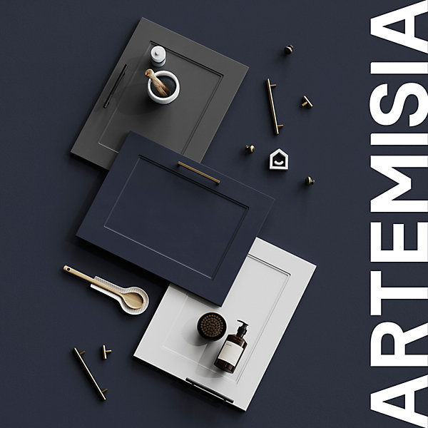 Fileur d'angle GoodHome Artemisia Bleu nuit H. 71.5 cm x l. 59 mm x Ep. 5 mm