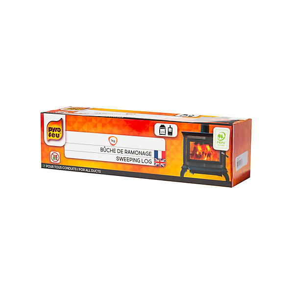 Bûche de ramonage Pyrofeu en sachet de 1 kg