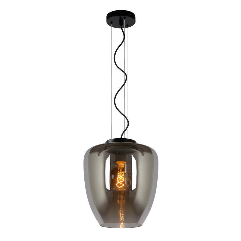 Suspension Florien fumée dimmable E27 60 W LUCIDE