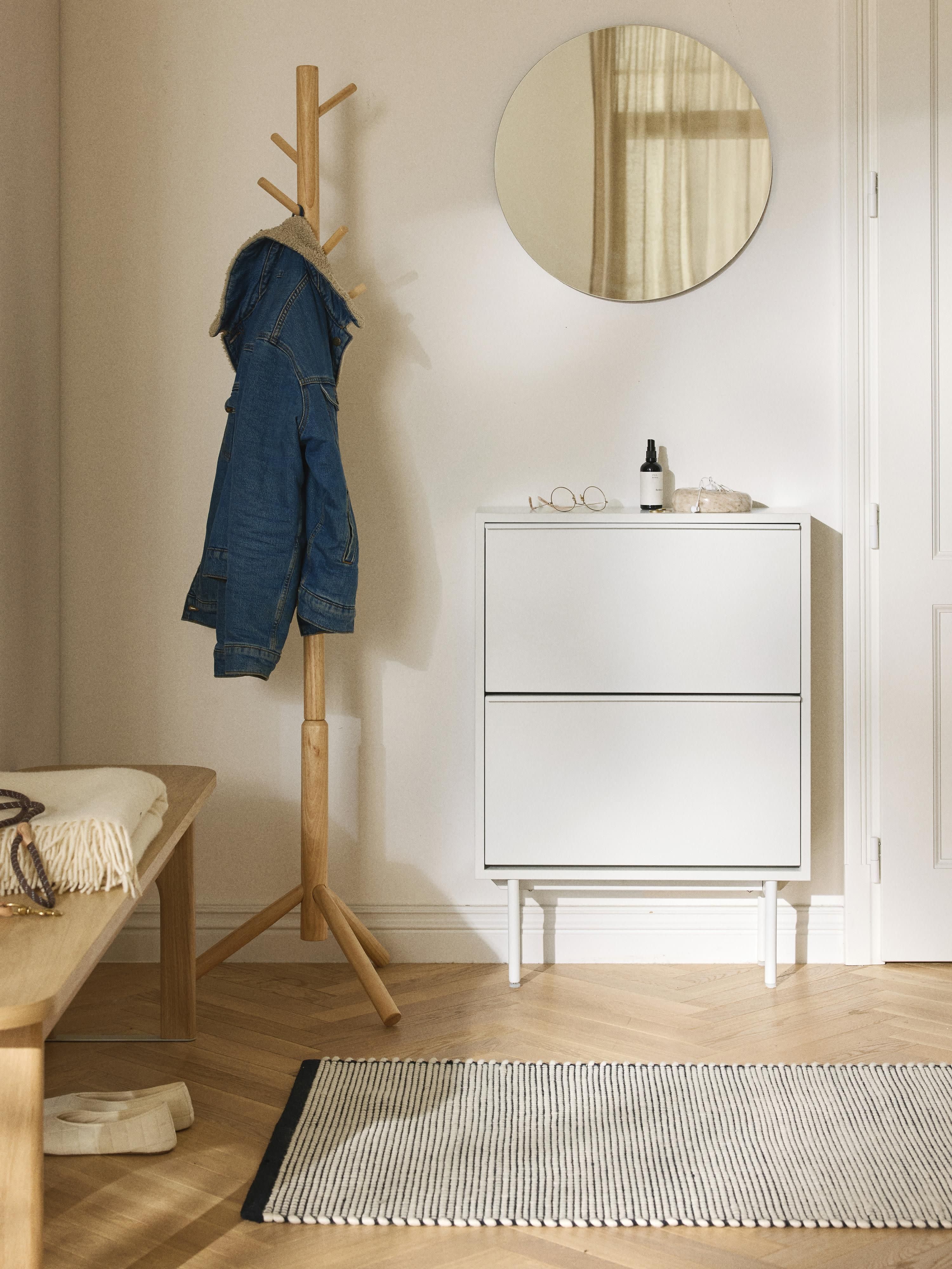 Holz-Schuhschrank Elona mit Klappregalen