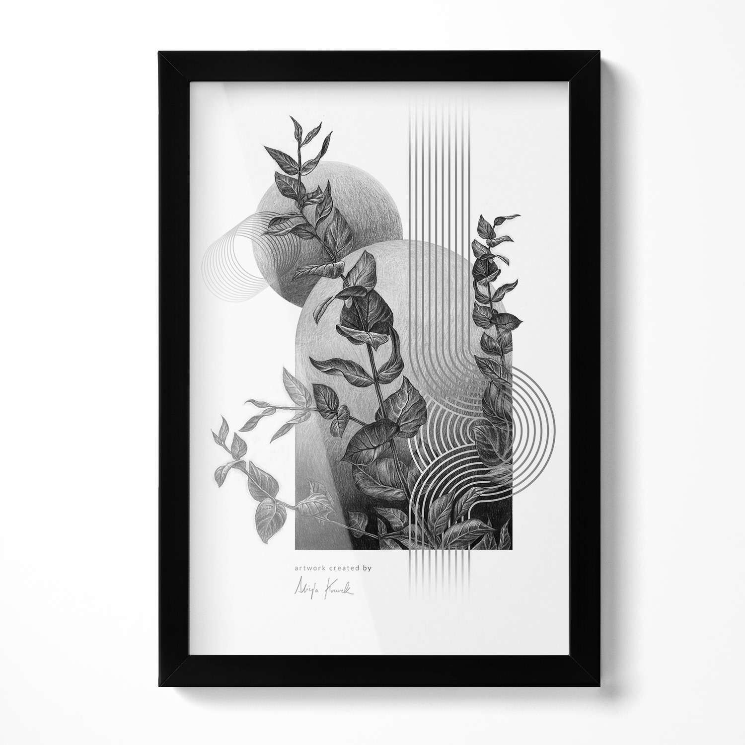 Ramka na zdjęcia plakat fotoramka nowoczesna Czarny 22x32