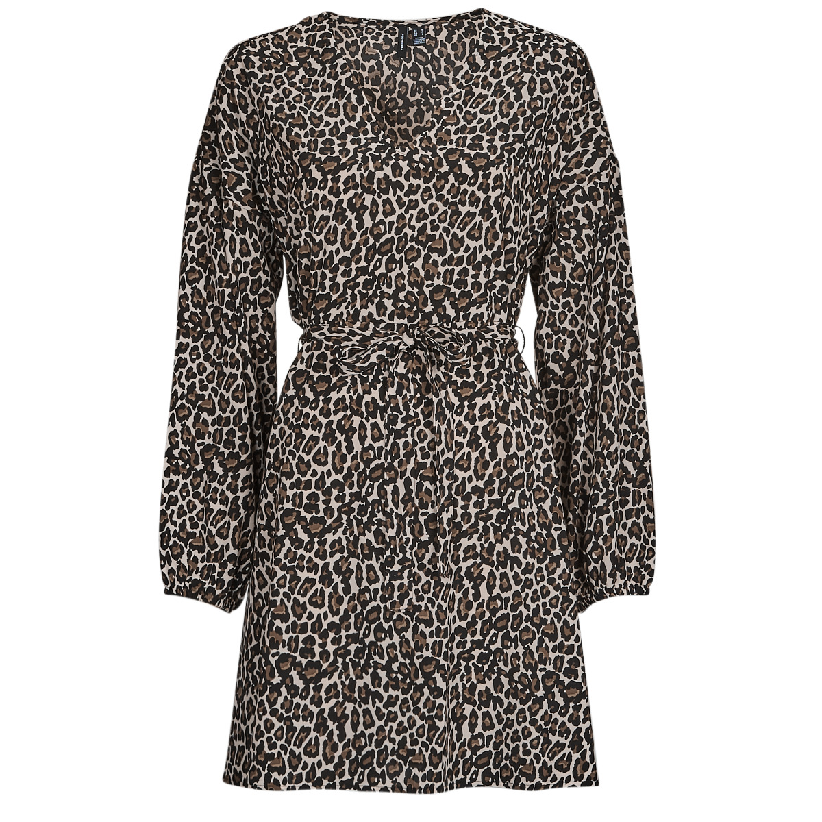 Vero Moda - VMNAJA LS SHORT DRESS WVN GA NOOS - Beige
