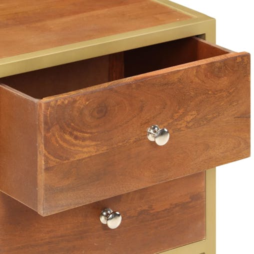 NNEVL Bedside Cabinet 40x35x50 cm Solid Mango Wood