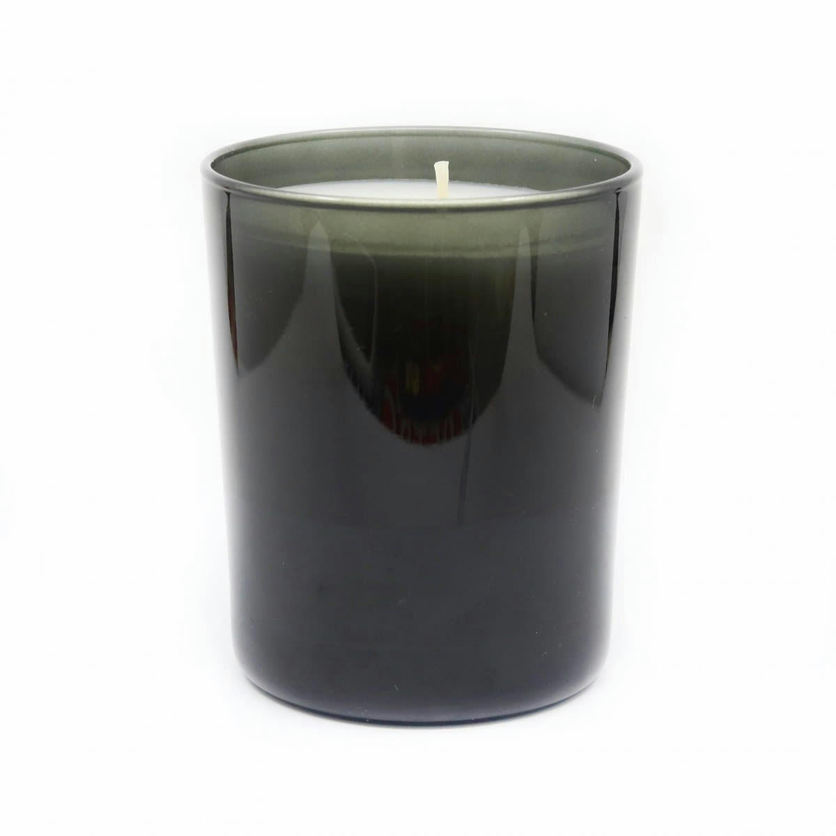 - Bougie en verre gris 9 cm