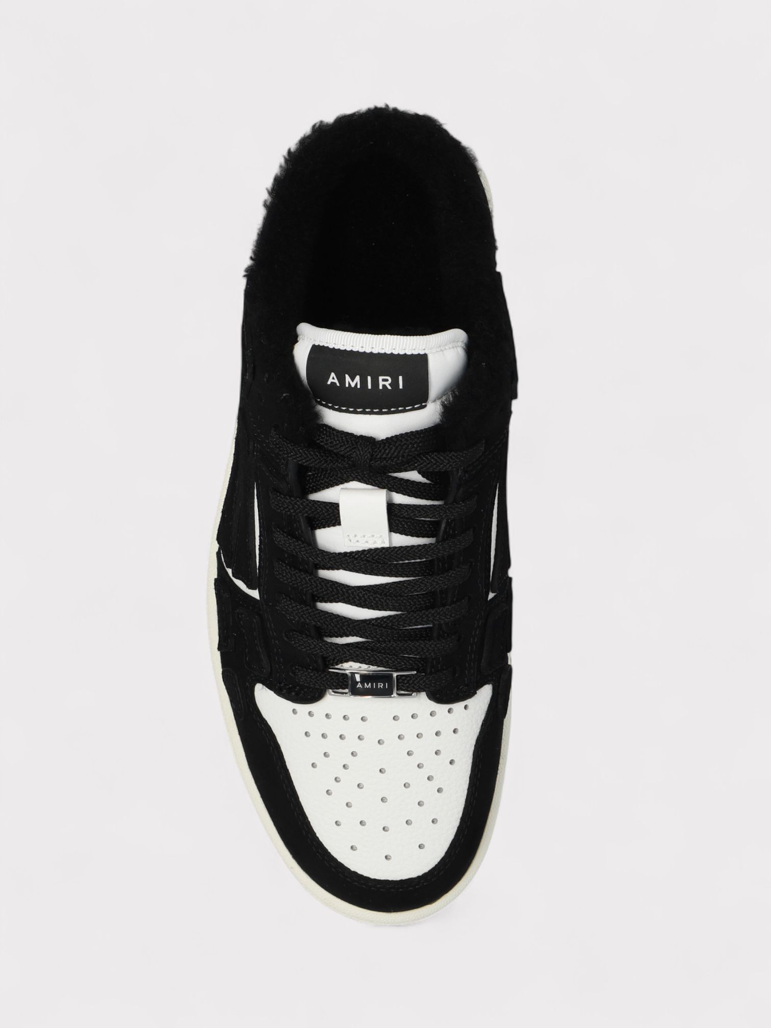 Amiri Skel Low Top Mule Shearling Black