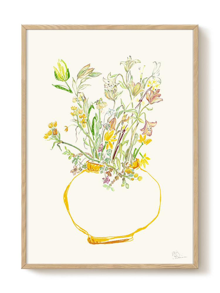Mette Rix - Wild Flowers Green - PSTR studio Kunst Poster