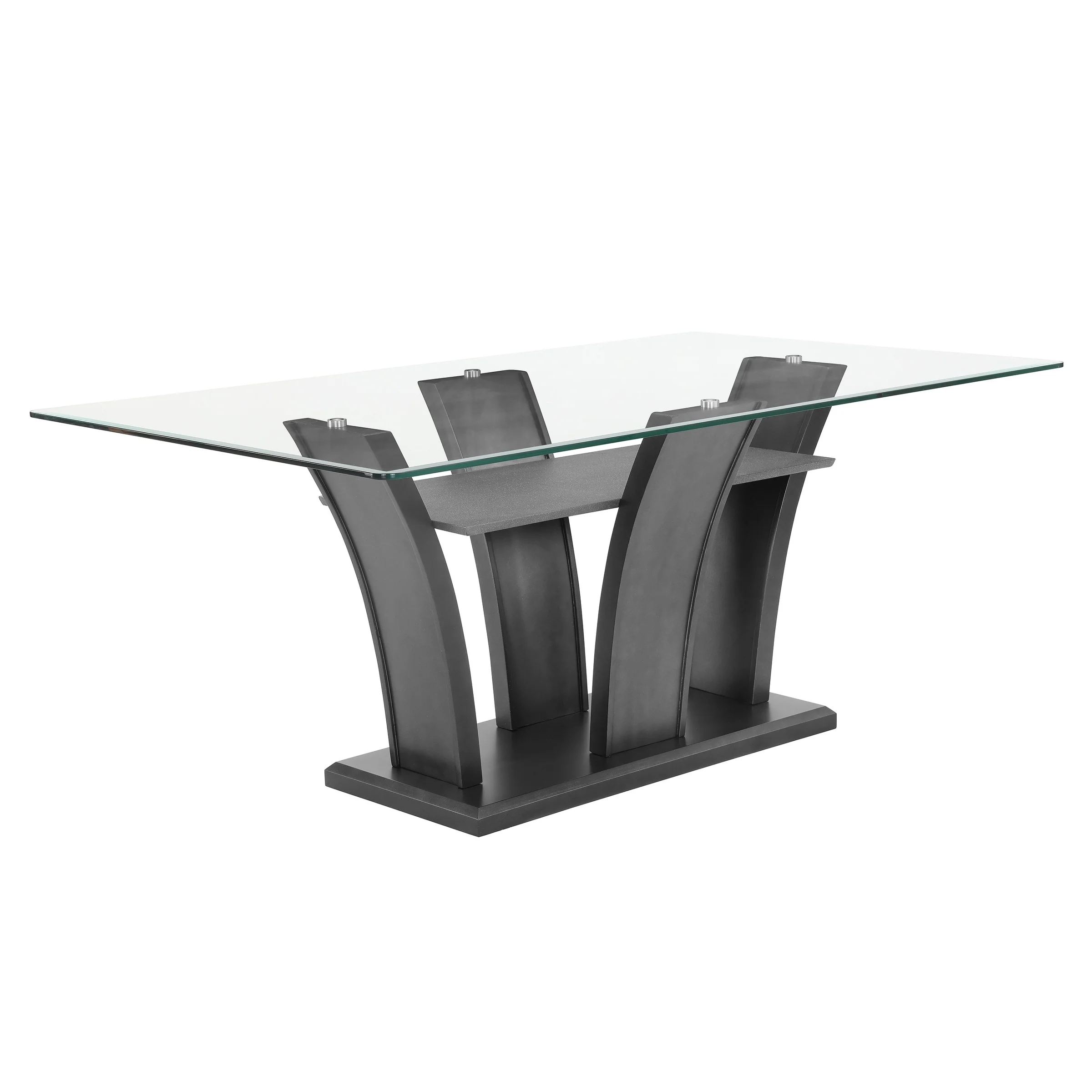 Janna Dove Modern Glass Dining Room Set